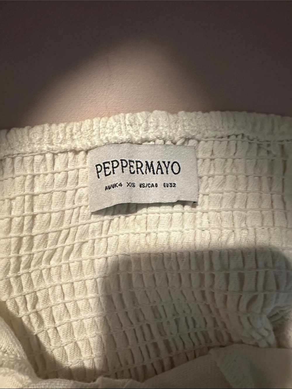 Peppermayo White Halter Mini Dress with Ruffle Hem - Picture 4 of 4